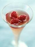 Lemon rose bellini New Year drink